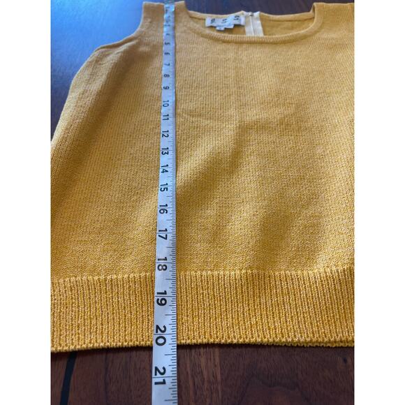 J.S.S knit wear jacket 2 pcs suit Sm yellow black cream button detail classic - Picture 11 of 16